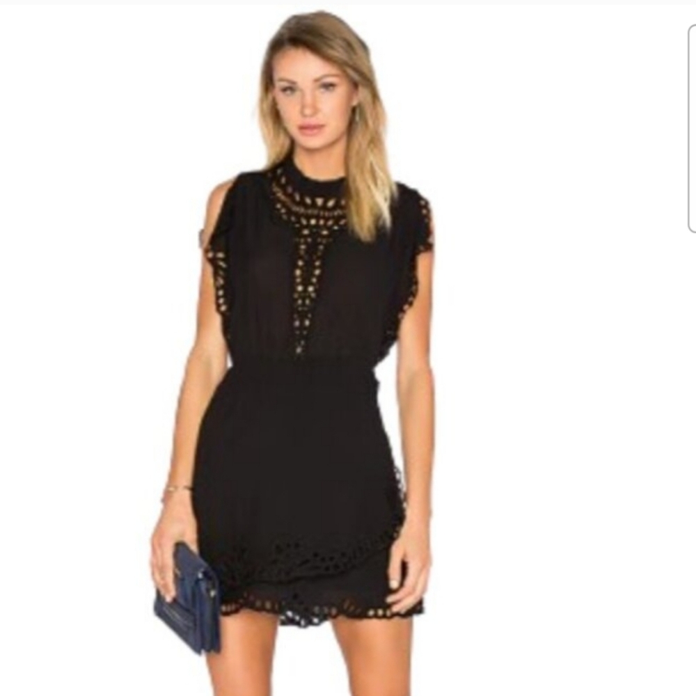 🧨2/$35 - IRO Navy Blue Lace Sleeveless Dress With Layers, Size 38